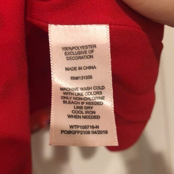 NWT!! Red Floral Spaghetti Strap Cami Tank Top - Picture 5 of 5